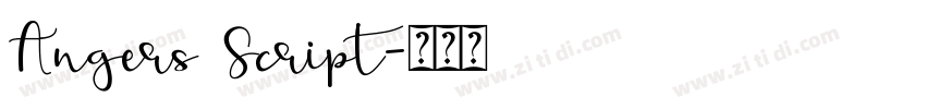 Angers Script字体转换